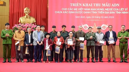 Ninh Bình thu nhận mẫu ADN đối với thân nhân liệt sĩ