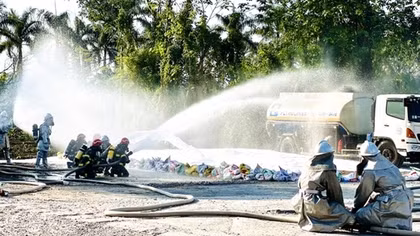 Thực tập phương án chữa cháy và cứu nạn cứu hộ tại cửa hàng xăng dầu