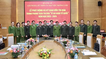 Cụm thi đua số 1 khối các học viện, trường CAND ký kết giao ước thi đua