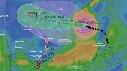 Đề nghị Trung Quốc và Philippines hỗ trợ tàu thuyền Việt Nam tránh bão Yagi