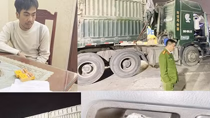 Trốn trên xe container để chơi ma túy