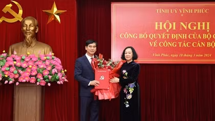 Đồng chí Dương Văn An giữ chức Bí thư Tỉnh ủy Vĩnh Phúc