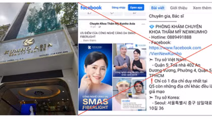 Phòng khám Chuyên khoa Thẩm mỹ Kumoho Asia có nhiều vi phạm