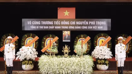 Lễ viếng Tổng Bí thư Nguyễn Phú Trọng tại TP Hồ Chí Minh