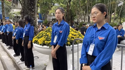 Tuổi trẻ Thủ đô tình nguyện phục vụ Quốc tang Tổng Bí thư Nguyễn Phú Trọng
