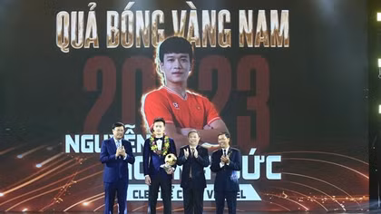 Nguyễn Hoàng Đức giành giải Quả bóng vàng Việt Nam 2023