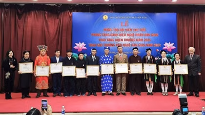 Trao Giải thưởng Văn nghệ dân gian và phong tặng danh hiệu Nghệ nhân dân gian năm 2024
