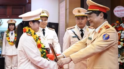 Cảnh sát giao thông tiêu biểu ở thành phố biển Vũng Tàu