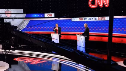 Ông Trump - Biden tranh luận nảy lửa trên sóng truyền hình