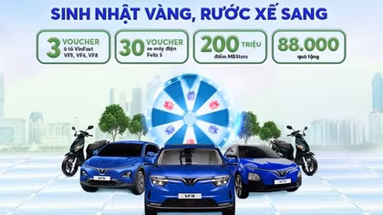 MB triển khai chương trình gửi tiền “Sinh nhật vàng – Rước xế sang”, trị giá đến 12 tỷ đồng