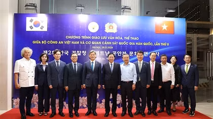 Tăng cường mối quan hệ đoàn kết, gắn bó, hỗ trợ với Cơ quan Cảnh sát quốc gia Hàn Quốc