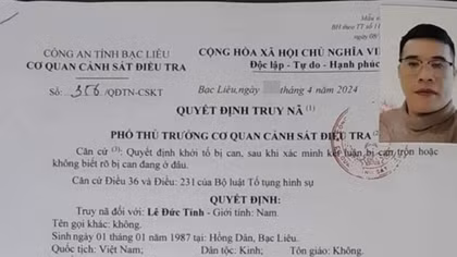 Truy nã chồng nữ kế toán biển thủ tiền tham ô do vợ “chuyển nhầm”