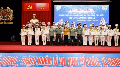 Giao lưu điển hình tiên tiến và tuyên dương phụ nữ Công an Thái Bình tiêu biểu