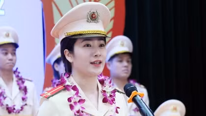 Trung uý Công an Hà Tĩnh tham dự Liên hoan thanh niên thế giới tại Nga