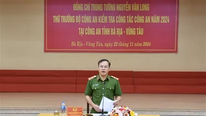 Thứ trưởng Nguyễn Văn Long kiểm tra công tác tại Công an tỉnh Bà Rịa – Vũng Tàu
