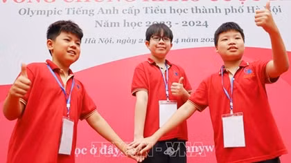 202 thí sinh Hà Nội tham dự vòng Chung khảo Olympic tiếng Anh tiểu học