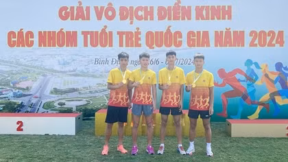 Đoàn CAND đoạt Huy chương Vàng tại Giải vô địch điền kinh các nhóm tuổi trẻ Quốc gia