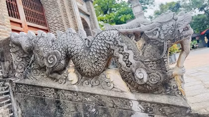 Thông tin mới nhất về bảo vật quốc gia - cặp rồng đá tại Cổ Loa