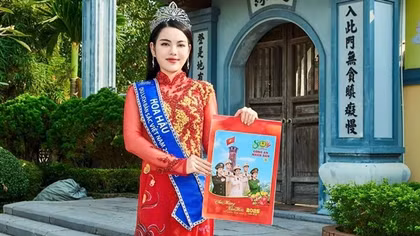 Hoa hậu Du lịch Bản sắc Việt Nam 2024 rạng ngời trong bộ ảnh lịch của Nhà xuất bản CAND
