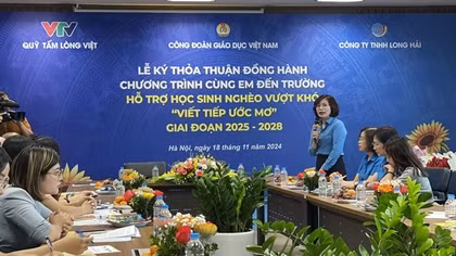 Sẽ hỗ trợ cho hàng nghìn học sinh nghèo vượt khó "Viết tiếp ước mơ"