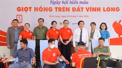 Tiếp nhận 250 đơn vị máu tại Ngày hội "Giọt hồng trên đất Vĩnh Long"