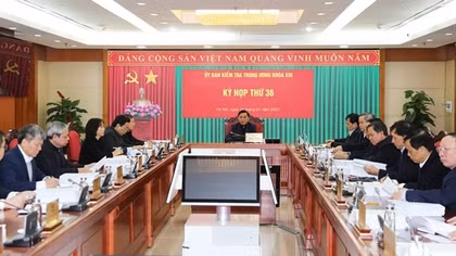 Thông cáo báo chí Kỳ họp thứ 36 của Ủy ban Kiểm tra Trung ương