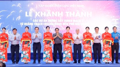Khánh thành Dự án đường dây 500 kV mạch 3 Quảng Trạch - Phố Nối