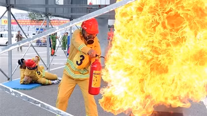 Tổ liên gia các tỉnh thi phòng cháy, cứu nạn năm 2024