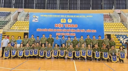 Khai mạc Hội thao Công đoàn Công an nhân dân khu vực phía Nam