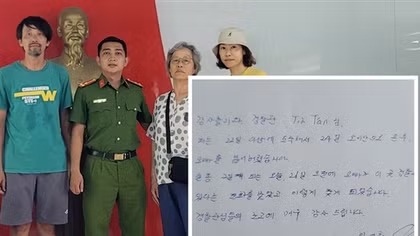 Công an xã hỗ trợ du khách Hàn Quốc đi lạc đoàn tụ cùng gia đình