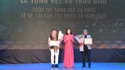 Trao giải Cuộc thi sáng tác ca khúc về đề tài dân tộc thiểu số năm 2024