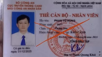 Cảnh báo hiện tượng giả mạo cán bộ, phóng viên, nhân viên Báo CAND