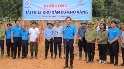 Petrovietnam khởi công tái thiết toàn bộ khu dân cư thôn Kho Vàng