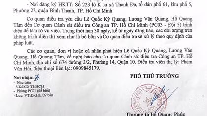 Tìm người liên quan vụ việc có dấu hiệu lừa đảo xảy ra tại Công ty Hưng Vượng