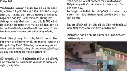 Yêu cầu tạm dừng hoạt động cơ sở massage lấy 500 nghìn đồng cho 1 giờ gội đầu
