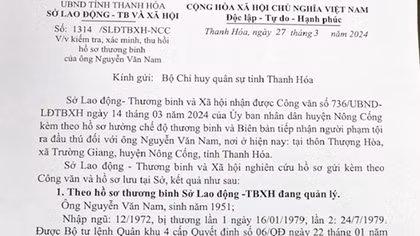 Trốn trại về quê làm hồ sơ hưởng chế độ thương binh