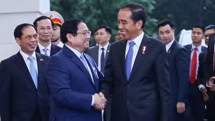 Thủ tướng Phạm Minh Chính hội kiến với Tổng thống Indonesia Joko Widodo