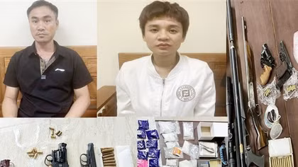 Bắt giữ đôi tình nhân buôn ma túy, tàng trữ 4 khẩu súng