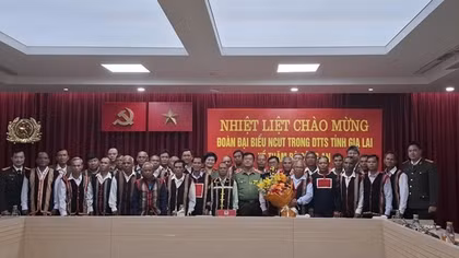 Đoàn đại biểu người có uy tín trong dân tộc thiểu số tỉnh Gia Lai thăm Bộ Công an