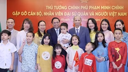 Thủ tướng Phạm Minh Chính gặp gỡ kiều bào tại Saudi Arabia
