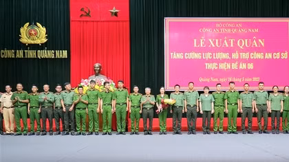 Quảng Nam tăng cường lực lượng hỗ trợ Công an cơ sở thực hiện Đề án 06
