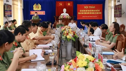 Quảng Nam tổ chức hội thảo trực tuyến các dự án luật do Bộ Công an chủ trì soạn thảo