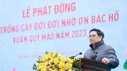 Thủ tướng Phạm Minh Chính phát động Tết trồng cây Xuân Quý Mão