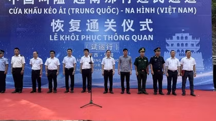 Khôi phục hoạt động thông quan tại cặp chợ biên giới Na Hình – Kéo Ái