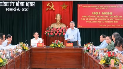 Công bố dự thảo báo cáo kết quả kiểm tra phòng, chống tham nhũng, tiêu cực tại Bình Định