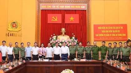 Đoàn kiểm tra của Ban Bí thư làm việc với Ban Thường vụ Đảng uỷ Công an Trung ương