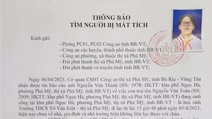 Đã tìm được học sinh lớp 8 bỏ nhà đi lạc