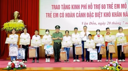 Hỗ trợ 60 trẻ mồ côi, có hoàn cảnh đặc biệt khó khăn tại Vân Đồn