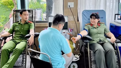 Công an TP Hồ Chí Minh tích cực hưởng ứng hiến máu tình nguyện