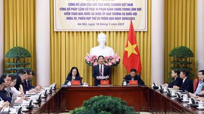 Công bố Pháp lệnh Xử phạt vi phạm hành chính trong lĩnh vực kiểm toán nhà nước